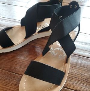 Sizes 6-11 Authentic Gypsy Jazz Sandals in Black